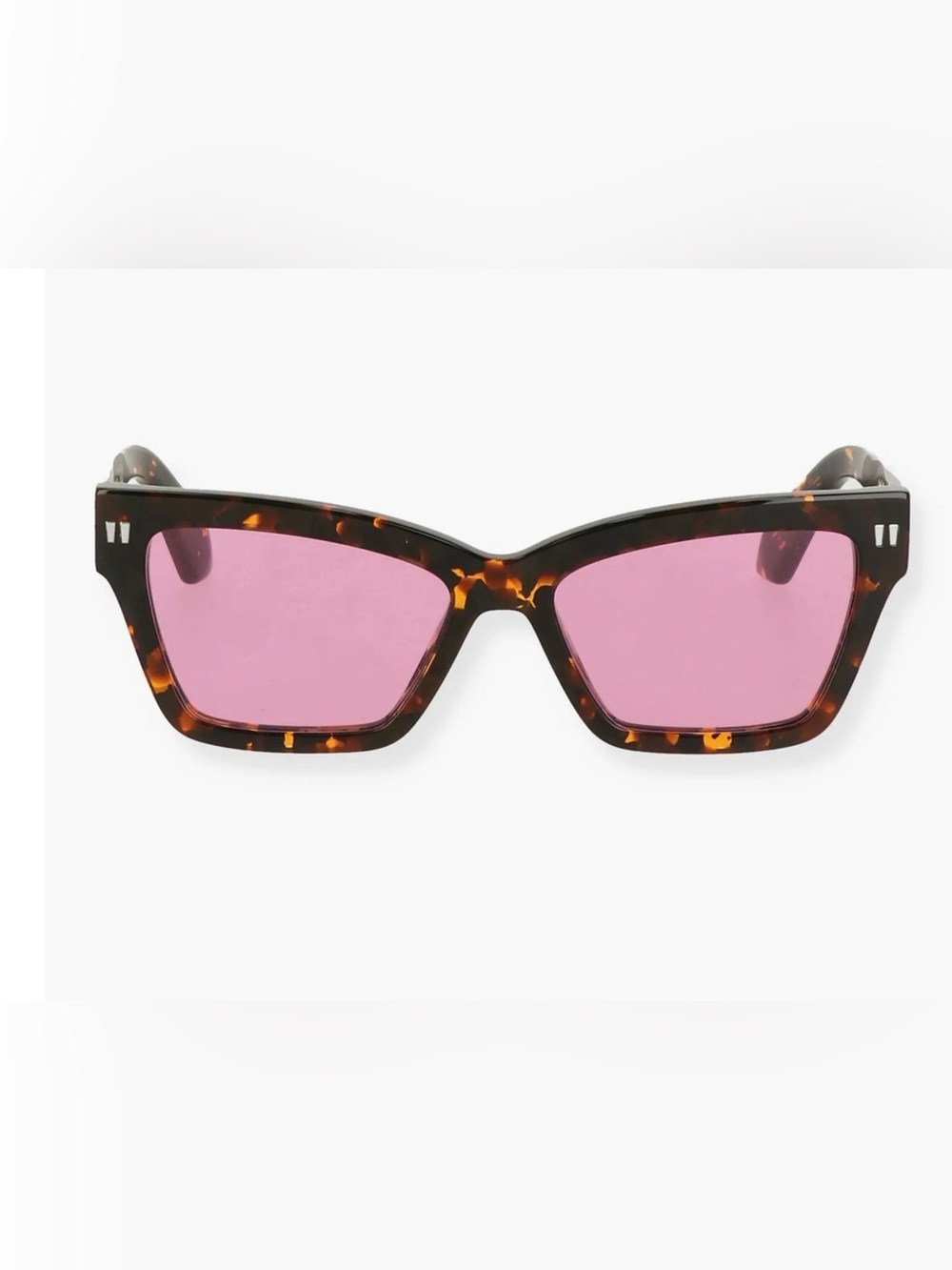 Off-White Tortoiseshell Cincinnati 54mm Square Sunglasses